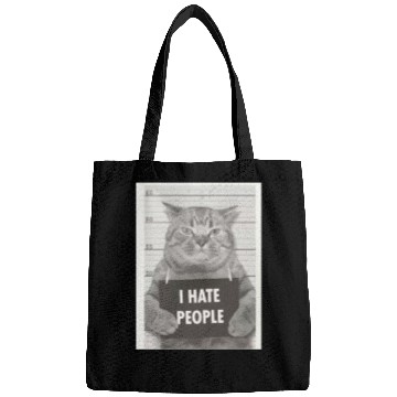 Discover I hate people cat Bags
