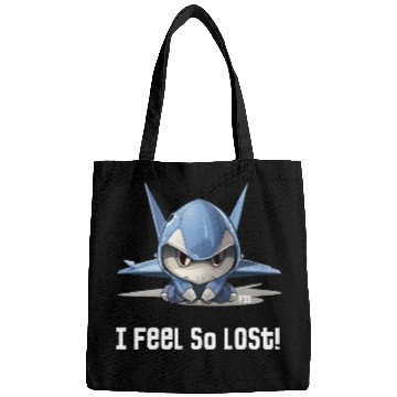 Discover Little Lost Cute F35 Fighter Plane Illustration Bags