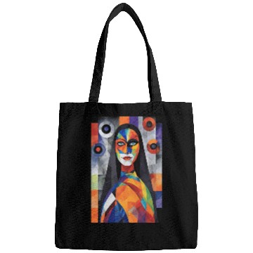 Discover Geometric Harmony - Abstract Portrait Bags