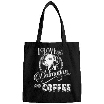 Discover I Love My Dalmatian And Coffee Bags