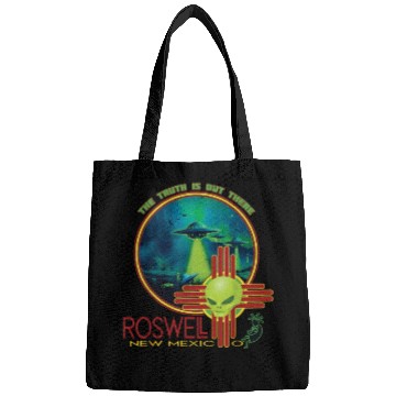 Discover Roswell Aviation New Mexico Alien UFO Bags