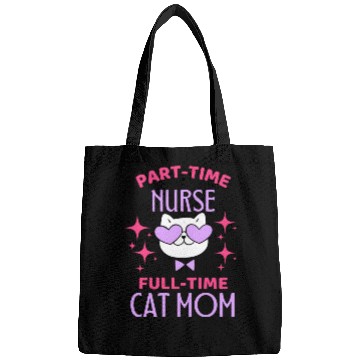 Discover Funny Nurse Cat Mom Lover Bags