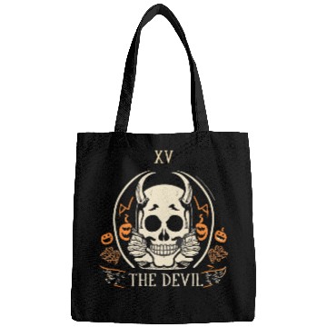 Discover The Devil Tarot Skeleton Halloween Style Bags