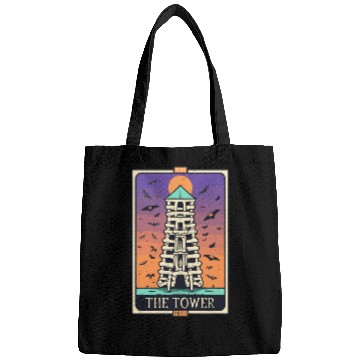 Discover The Tower Tarot Skeleton Halloween Style Bags