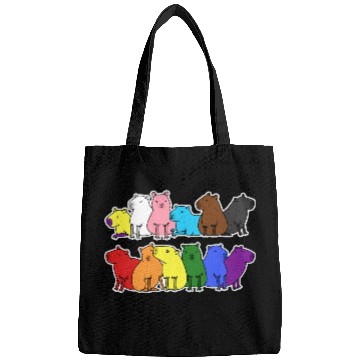 Discover Pride Progress Flag Capybara Design for Equality Bags