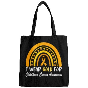 Discover I Wear Gold For Childhood Cancer Awareness Bags
