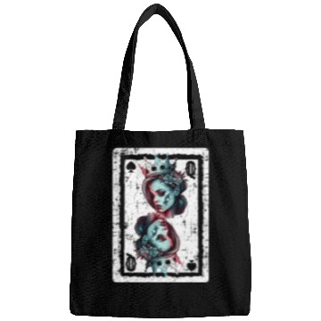 Discover Queen of Spades Gothic Card Game Halloween Creepy Bags