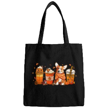 Discover Fall Coffee with Corgi Pumpkin Spice Latte Lovers Bags