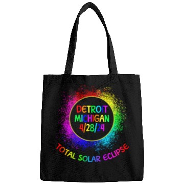 Discover Total Solar Eclipse Detroit Michigan 4/28/24 Kids Bags