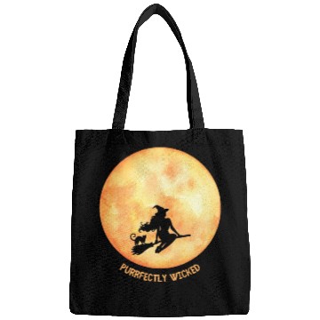 Discover Wicked Cat Witch Funny Halloween Witch Bags