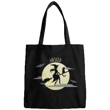 Discover Wicked Cat Witch Funny Halloween Witch Bags