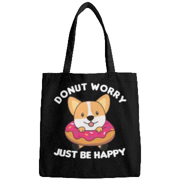 Discover Cute Corgi Funny Animals In Donut Pink Bags