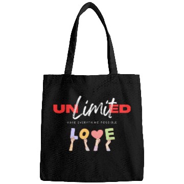 Discover White Red Simple Typography Bags 4
