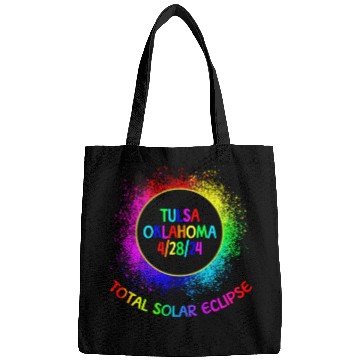 Discover Total Solar Eclipse Tulsa Oklahoma 4/28/24 Kids Bags