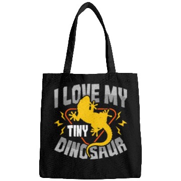 Discover Leopard Gecko I Love My Tiny Dinosaur Lizard Lover Bags