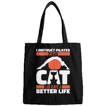 Discover Pilates Instructor Teacher Cat Bags