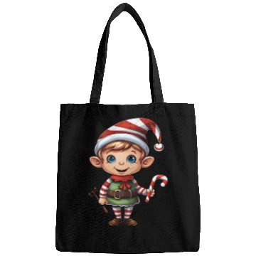 Discover Christmas Elf Candy Cane X-Mas Pajamas Party Bags