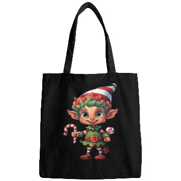 Discover Christmas Elf Candy Cane X-Mas Pajamas Party Bags
