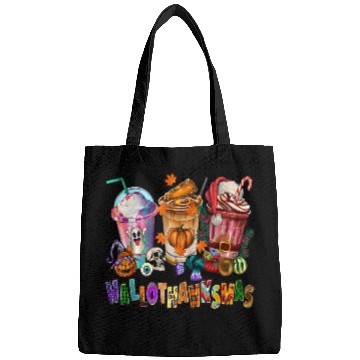 Discover Happy Hallothanksmas Coffee Latte Halloween Bags
