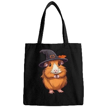 Discover Cute Halloween guinea pig with a witch hat. Bags