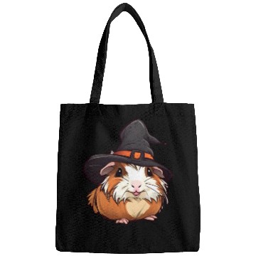Discover Cute Halloween guinea pig with a witch hat. Bags