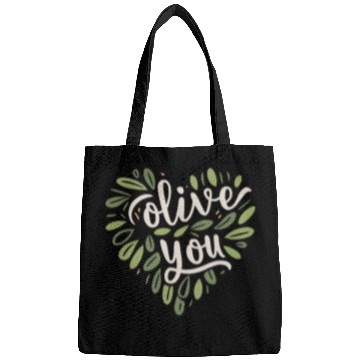 Discover olive you funny romantic double meaning gift Bags