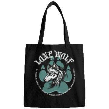 Discover Lone Wolf Inspirational Leader Truther Quote Bags