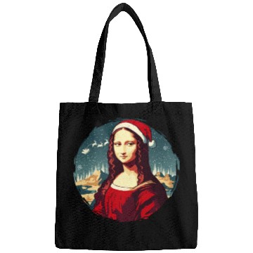 Discover Mona Lisa Funny Christmas Art Bags
