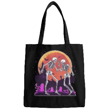 Discover "Skeletal Dance-Off Under Neon Moon" Bags