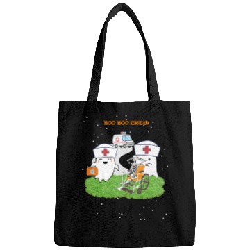 Discover Funny Halloween Boo Boo Crew Ghost Nurse Bags