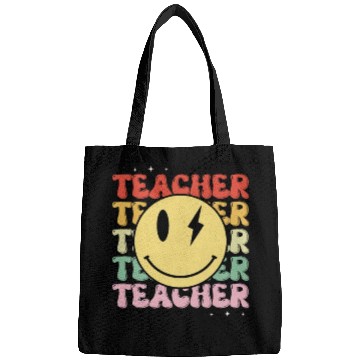 Discover Funny Hippie Face Teacher Bags