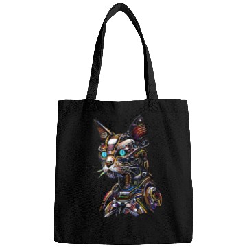 Discover Cyborg cat robot Bags
