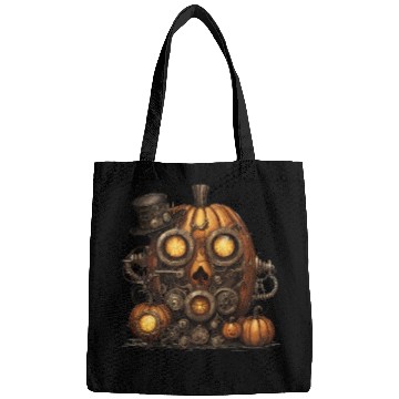 Discover Spooky Retro Gothic Halloween Steampunk Pumpkin Bags