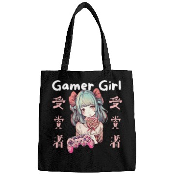 Discover Gamer girl Anime Lollipop girl Bags