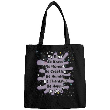 Discover be kind be brave be honest be creative be humbl Bags
