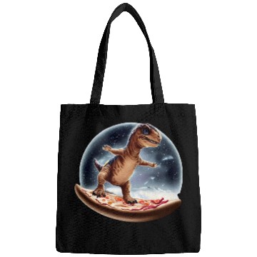 Discover Dinosaurs on pizza through space Bags