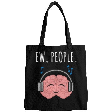 Discover Ew People Brain Headphones Distressed Bags