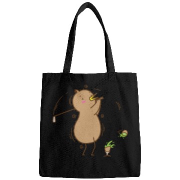 Discover Kiwi playing Golf Kiwi Bird and Fruit Bags