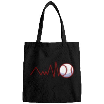 Discover Heartbeat Love Baseball Players Bags