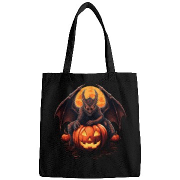 Discover Halloween demon dragon with pumpkin Bags