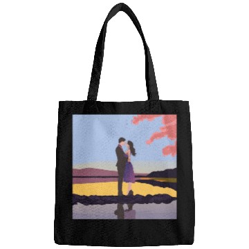 Discover Romantic couple dance with sakura flowers Bags