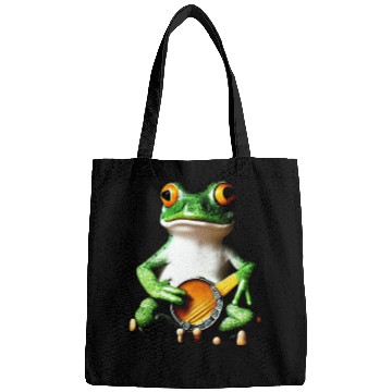 Discover Frog Playing Banjo Bags