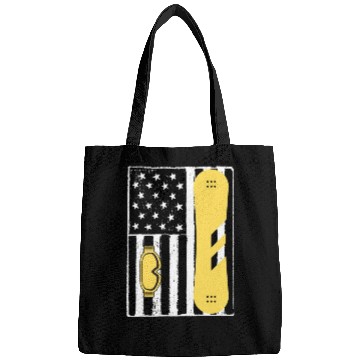 Discover Vintage Snowboarding Us Flag Bags