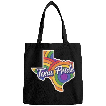 Discover Rainbow Map Texas Design for proud LGBT+ Texans Bags