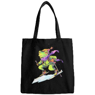 Discover Frog Skiing Skier Ski Winter Snow Bags