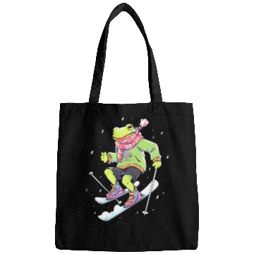 Discover Frog Skiing Skier Ski Winter Snow Bags