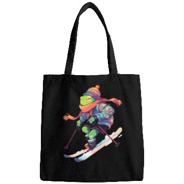 Discover Frog Skiing Skier Ski Winter Snow Bags