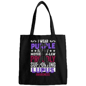 Discover I wear Purple for my Mother-in-Law Lupus Awareness Bags