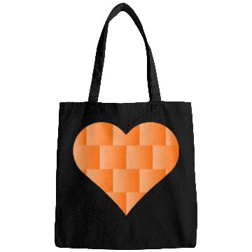 Discover Orange Cute Heart Icon Bags