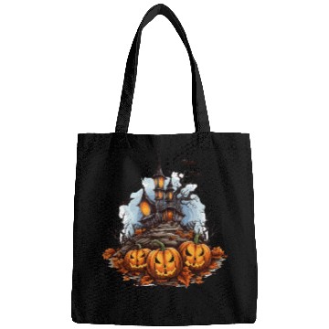 Discover Halloween Pumpkin Bat Spell Haunted House Bags